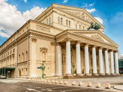 The façade of the famous Bolshoi Theatre