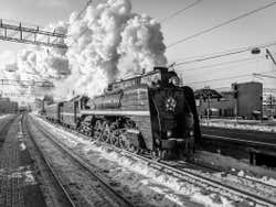 Train arriving in Moscow
